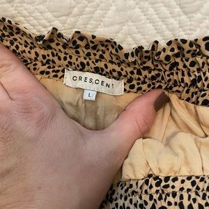 Animal print leopard pull on tiered skirt